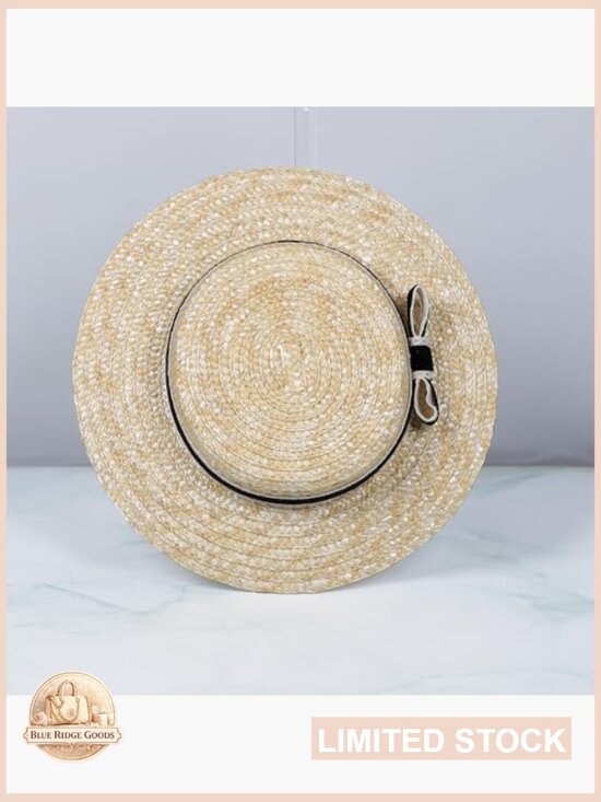 Straw Bowknot Fedora Hat Summer Beach Sun Fishing Cowgirl Jazz Boater
